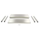Maxima 09300959 Rozsdamentes asztal alsó polccal, lapraszerelt, 1200x600x850mm