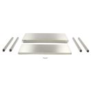 Maxima 09364000 Rozsdamentes asztal alsó polccal, lapraszerelt, 600x700x850mm