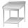 Rozsdamentes asztal BAL sarokelem alsó polccal, hátsó felhajtással, lapraszerelt, 600x600x850mm – EMPERO EMP.KKT.6060-L
