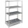 Alumínium tároló állvány műanyag polcbetétekkel, 1305x460x1830mm – TRIBECA TS-130546-H-183