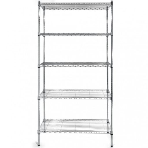 HENDI 812204 Krómozott huzalrács polcrendszer 5 polccal, 910x455x1830mm