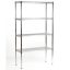 S201 Krómozott huzalrács polcrendszer 4 polccal, 910x460x1830mm