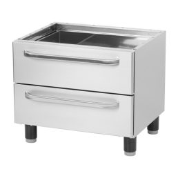   RM GASTRO REDFOX PZ 60 L Készüléktartó elem, két fiókkal, lábakon álló, 660mm (600-as főzősorhoz)