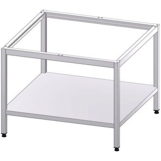   Készüléktartó elem, minden oldalról nyitott, alsó polccal, 800x900x600mm – GASZTROMETÁL SE908