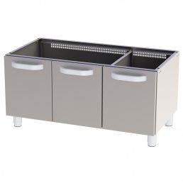   RM GASTRO P 7120 D Készüléktartó elem, három ajtós, lábakon álló, 1200mm (700-as főzősorhoz)