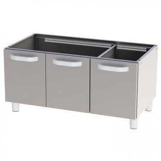   RM GASTRO P 7120 D Készüléktartó elem, három ajtós, lábakon álló, 1200mm (700-as főzősorhoz)