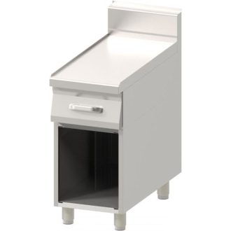   RM GASTRO REDFOX PP 90/40 Semleges munkaasztal, fiókkal, alsó nyitott polccal, 400mm (900-as főzősorhoz)
