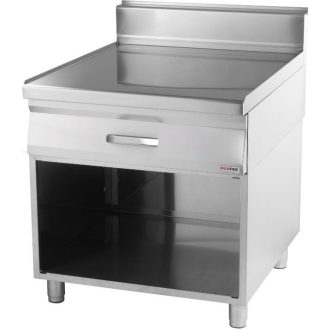   RM GASTRO REDFOX PP 90/80 Semleges munkaasztal, fiókkal, alsó nyitott polccal, 800mm (900-as főzősorhoz)