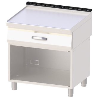   RM GASTRO REDFOX PP 70/80 Semleges munkaasztal fiókkal, nyitott tárolószekrénnyel, 800mm (700-as főzősor)