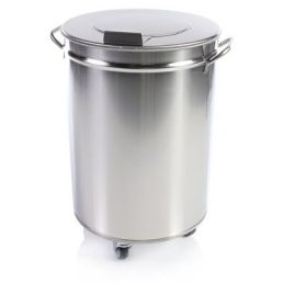   IPA01 Fedeles hulladék- és moslékgyűjtő rozsdamentes, 50 literes