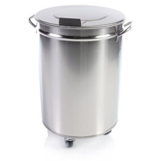   IPA01 Fedeles hulladék- és moslékgyűjtő rozsdamentes, 50 literes