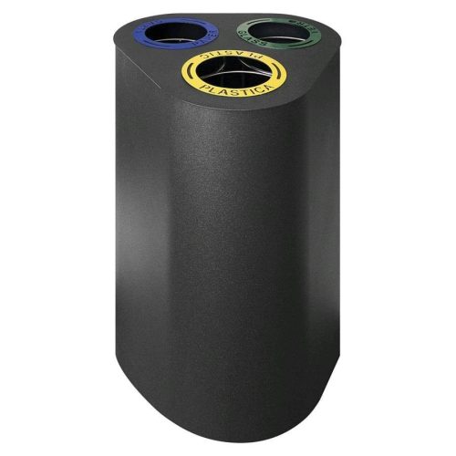 Szelektív hulladékgyűjtő, 3 rekeszes (3x25L) – METALCARRELLI 2570
