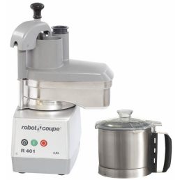   ROBOT-COUPE R401 Kutter + Zöldségszeletelő 4,5 literes rozsdamentes tartállyal, 700W