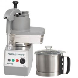   ROBOT-COUPE R402 (2433) Kutter + Zöldségszeletelő, 4,5 literes tartállyal, 2 sebességgel, 400V/750W