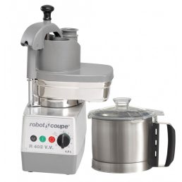   ROBOT-COUPE R402 VV Kutter + Zöldségszeletelő, 4,5 literes tartállyal, állítható sebesség, 1000W