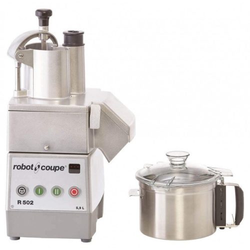 ROBOT-COUPE R502 Kutter + Zöldségszeletelő 5,9 literes tartállyal, 2 sebességgel, 400V/900W