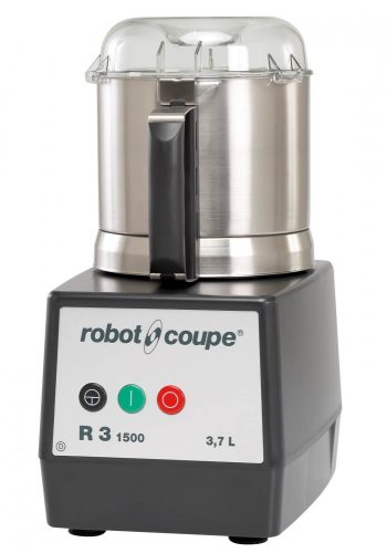 ROBOT-COUPE R 3-1500 Kutter polikarbonát motorblokkal és rozsdamentes acél tartállyal, 3,7 L (1500 ford/perc)