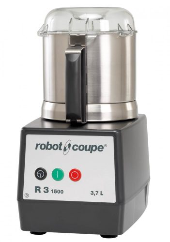 ROBOT-COUPE R3-1500 Kutter polikarbonát motorblokkal és rozsdamentes acél 3,7 literes tartállyal, 1500 ford/perc