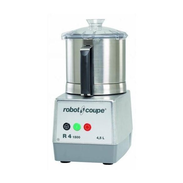 ROBOT-COUPE R 4-1 V Kutter rozsdamentes motorblokkal és tartállyal 4,5L, egy sebesség