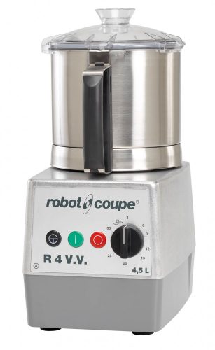 ROBOT-COUPE R4 VV Kutter rozsdamentes motorblokkal és tartállyal 4,5 L. állítható sebesség