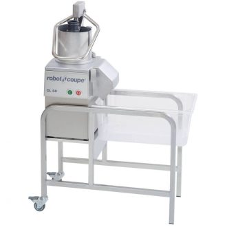   ROBOT-COUPE CL55 Pusher Feed-Head Zöldségszeletelő manuális betöltő fejjel, 2 sebesség, kb 400kg/h telj., állvánnyal