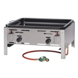   HENDI 154618 Pecsenyesütő gázgrill, asztali, 590x480mm-es pecsenye tállal