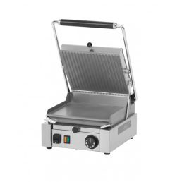   RM GASTRO REDFOX PS 2010 L Kontakt grill sütő, elektromos, alul sima felül bordázott 260x240mm méretű sütőfelülettel