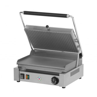   RM GASTRO REDFOX PM 2015 L Kontakt grill sütő, elektromos, alul sima felül bordázott 365x240mm méretű sütőfelülettel