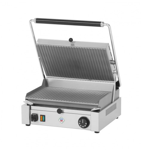 RM GASTRO REDFOX PM 2015 R Kontakt grill sütő, elektromos, alul-felül bordázott 365x240mm méretű sütőfelülettel