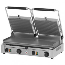   RM GASTRO REDFOX PD 2020 L Kontakt grill sütő, elektromos, alul sima felül bordázott 570x240mm méretű sütőfelülettel