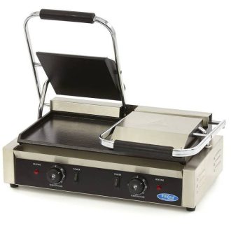   Maxima MCG-BIG-SM Dupla kontakt grill, alul-felül sima öntöttvas sütőlapokkal