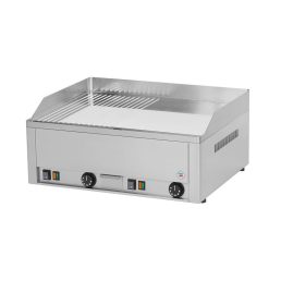   RM GASTRO REDFOX FTHRC 60 E Sütő lap 1/2 sima, 1/2 bordázott króm lappal 65x48cm, elektromos, asztali kivitel.