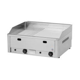   RM GASTRO REDFOX FTHRC 60 G Szeletsütő lap 1/2 sima, 1/2 bordázott króm sütőfelülettel 65x48cm, gázüzemű, asztali.