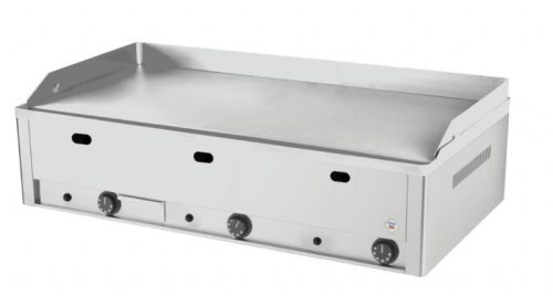 RM GASTRO REDFOX FTH 90 G Szeletsütő lap, gázüzemű, sima nagyméretű sütőfelülettel 97x48cm, asztali.