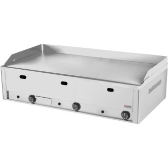   RM GASTRO REDFOX FTHC 90 G Szeletsütő lap sima nagyméretű króm sütőfelülettel 97x48cm, gázüzemű, asztali.