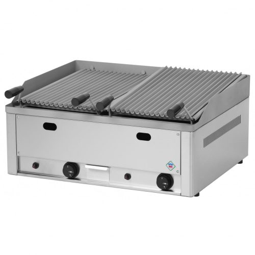 RM GASTRO REDFOX GL 60 GS Lávaköves grill, dupla, gázüzemű (13kW) asztali