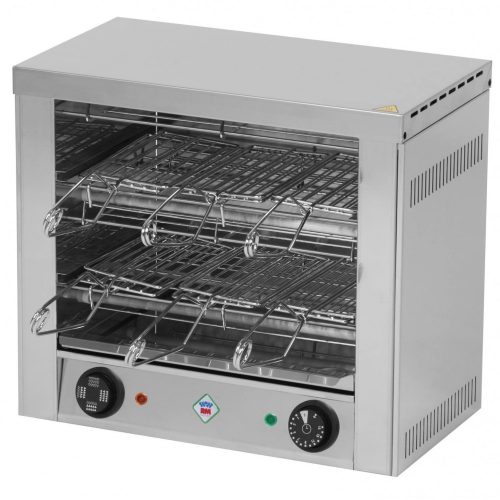 RM GASTRO REDFOX TO 960 GH Kétszintes toaster melegszendvics sütő, 6 szendvicshez, quartz fűtőbetéttel