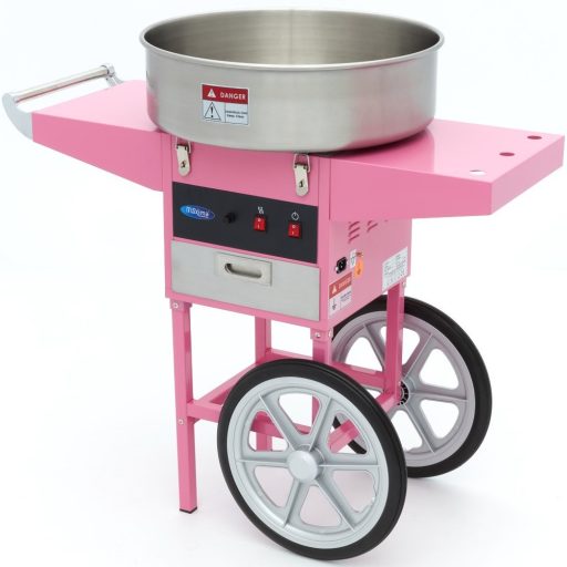 Maxima 09506002 Vattacukor készítő gép, rózsaszínű, gördíthető állvánnyal