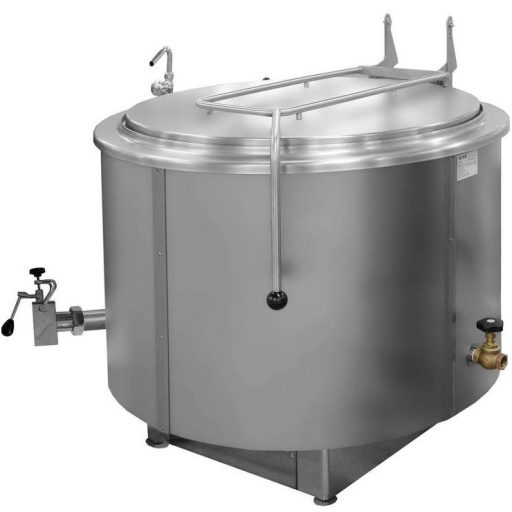 Gőzüzemű ételfőző üst, 500 literes kerek üstcsészével, indirekt fűtéssel – GASZTROMETÁL RKD-501