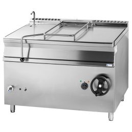   Billenő serpenyő sütő, elektromos üzemű, kézi billentés, 120L, inox fenékkel – GASZTROMETÁL EBS125.912/inox
