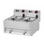 RM GASTRO REDFOX FE 60 ELT Olajsütő elektromos, kétmedencés 2x8L, asztali, 660mm, 12kW