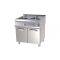 RM GASTRO FE 780-13 E Elektromos olajsütő 2x13 literes, ajtós tárolóval, 800mm