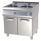 RM GASTRO FE 780-13 E Elektromos olajsütő 2x13 literes, ajtós tárolóval, 800mm