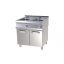 RM GASTRO FE 780-13 E Elektromos olajsütő 2x13 literes, ajtós tárolóval, 800mm