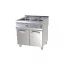 RM GASTRO FE 780-17 E Elektromos olajsütő 2x17 literes, ajtós tárolóval, 800mm