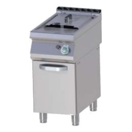   RM GASTRO FE 740-17 G Gázüzemű olajsütő 17 literes, ajtós tárolóval, 400mm