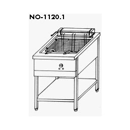   EMAX NO-1020.1 Elektromos olajsütő nyitott tároló állványon, 20 literes, 9kW