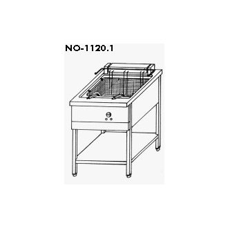   EMAX NO-1020.1 Elektromos olajsütő nyitott tároló állványon, 20 literes, 9kW
