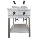 EMAX NO-2020.1 Elektromos olajsütő nyitott tároló állványon, 2x10 literes, 9kW