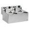 RM GASTRO REDFOX FE 44 E Olajsütő elektromos, asztali 2x5 literes medencével, 360mm, 2x2,1kW